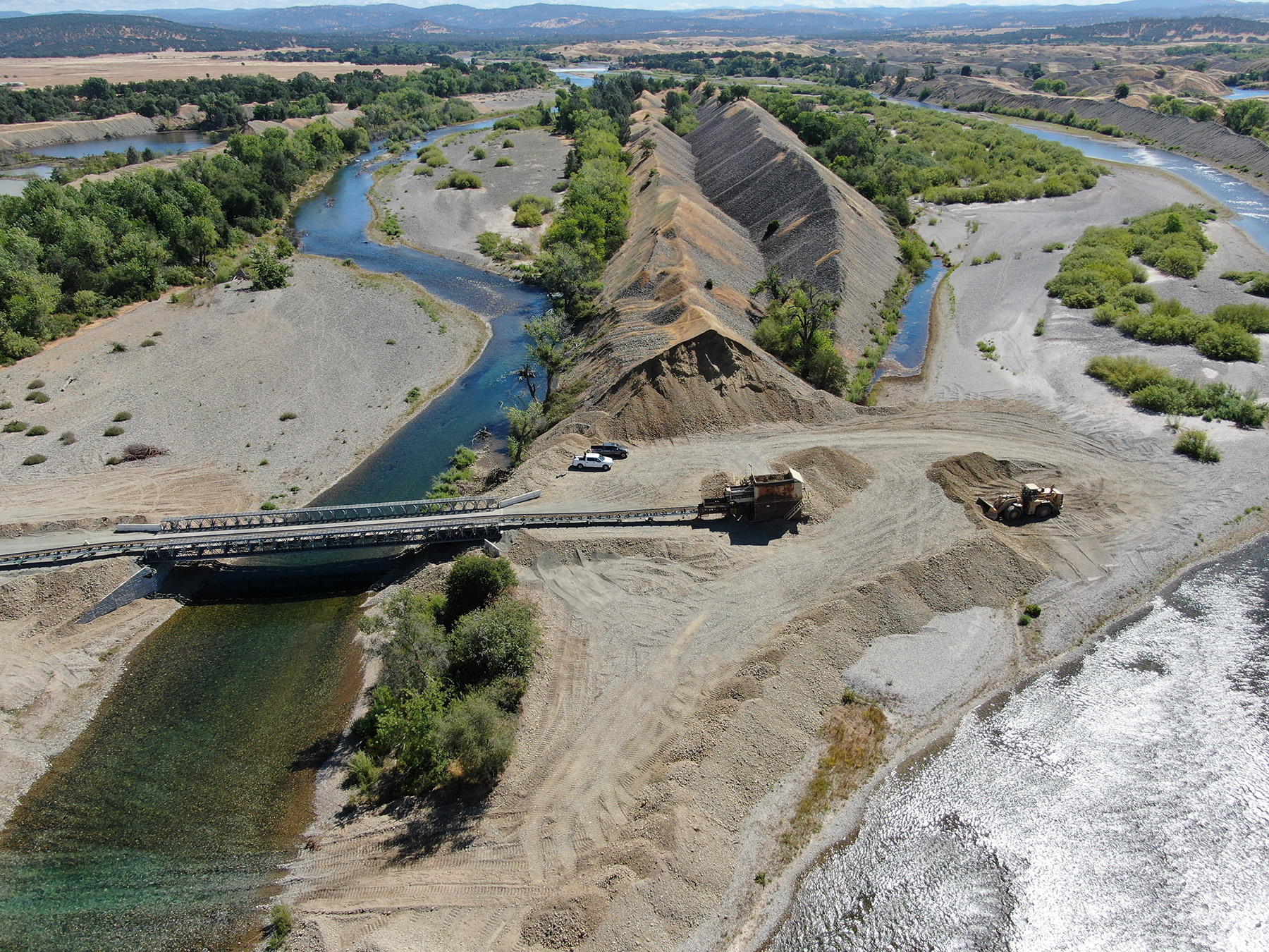 Construction of Hallwood Side Channel along the lower Yuba River