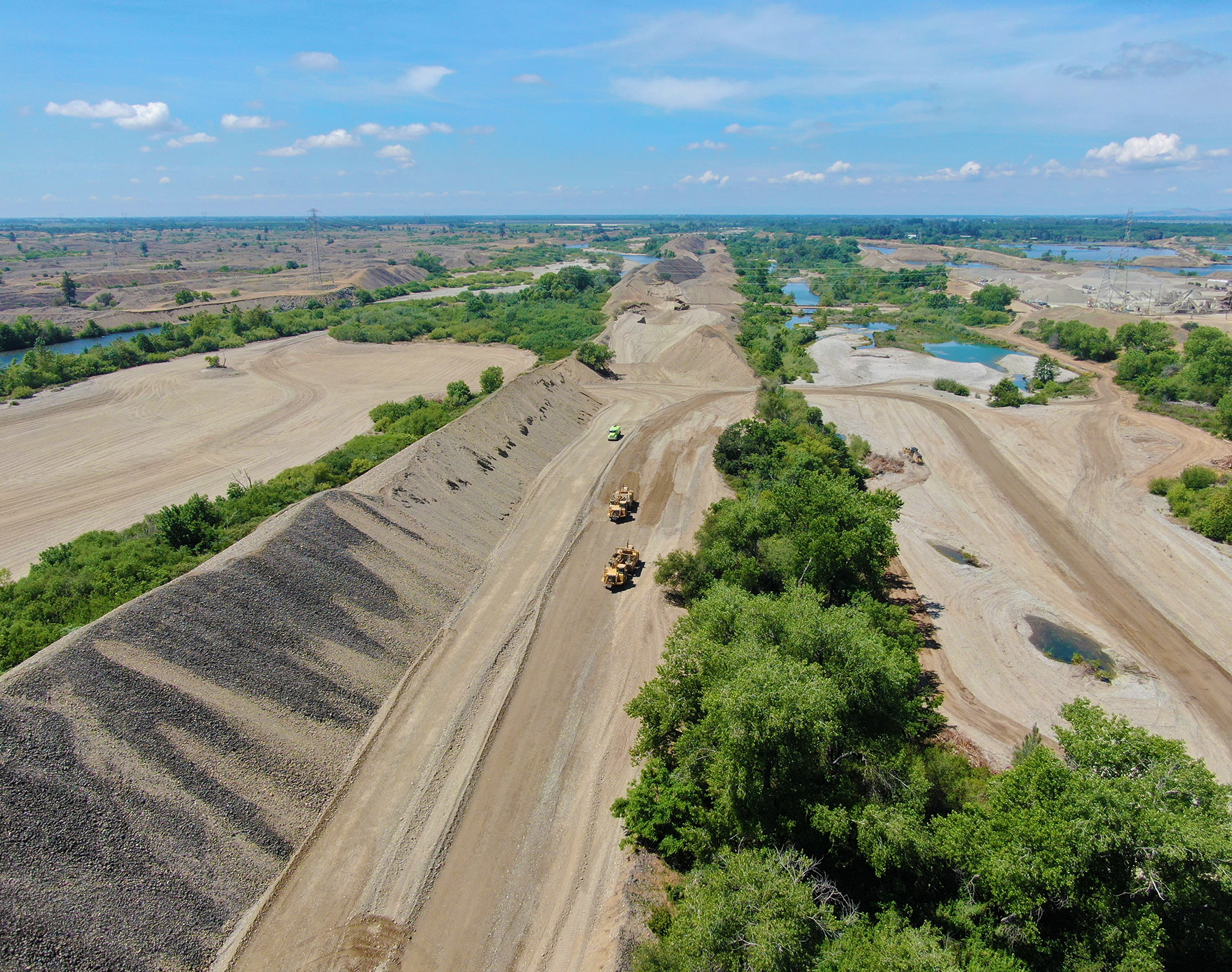 Construction of Hallwood Side Channel and Floodplains